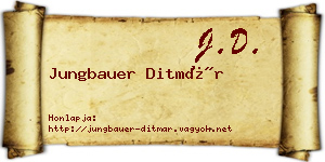 Jungbauer Ditmár névjegykártya